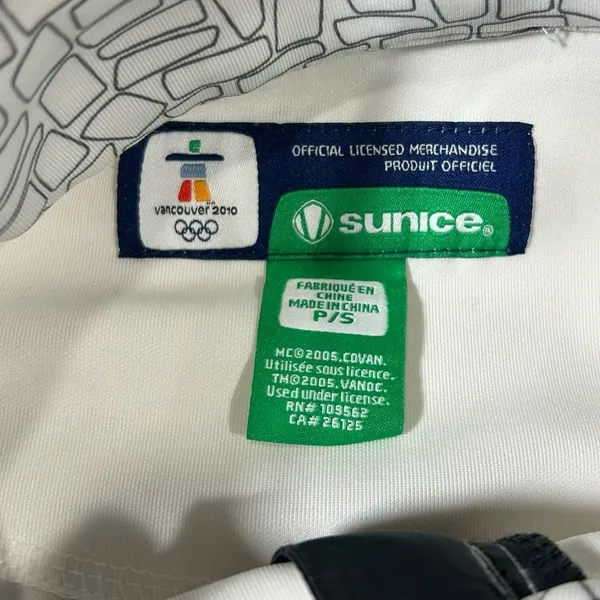 2010 Olympics Sunice Vancouver Vest Small White Gray Olympic Logo Zip Jacket - Image 5