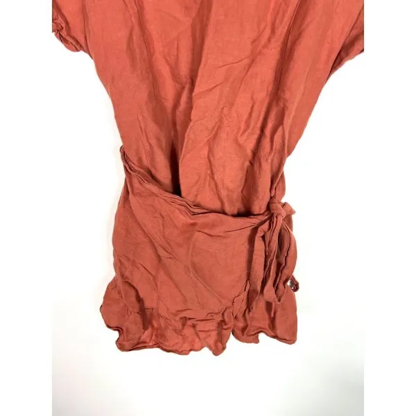 ASTR wrap linen‎ dress - Image 4