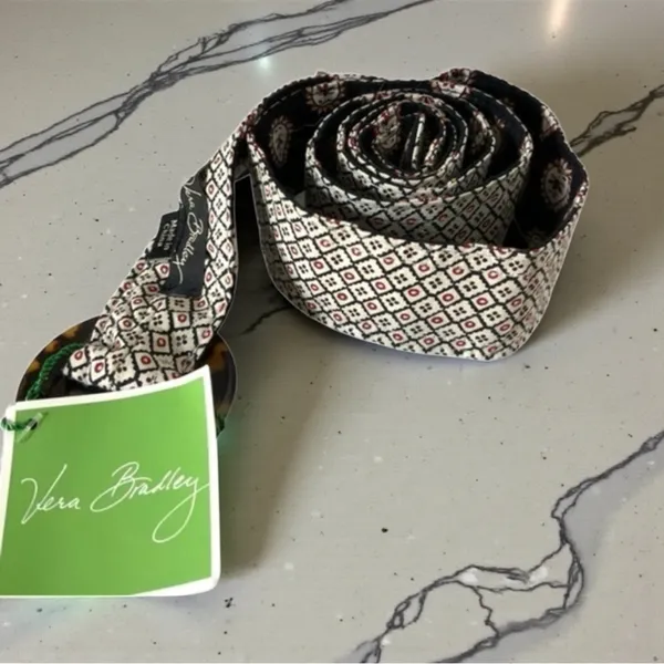 Vera Bradley Kensington classic black retired pattern quilted‎ belt NWT - Image 2