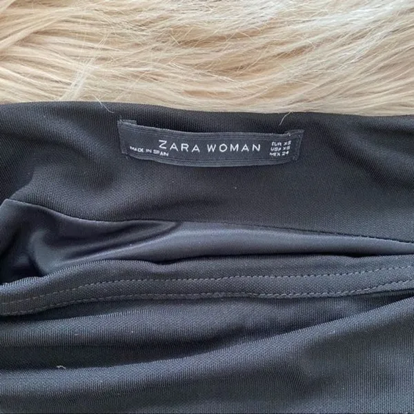 ZARA Woman Black Pencil Skirt Sz XS‎ - Image 3