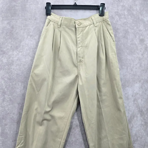 Wrangler Casual Tan Long Tapered Business Cotton Work Formal Pleat Pants 6x36‎ - Image 4