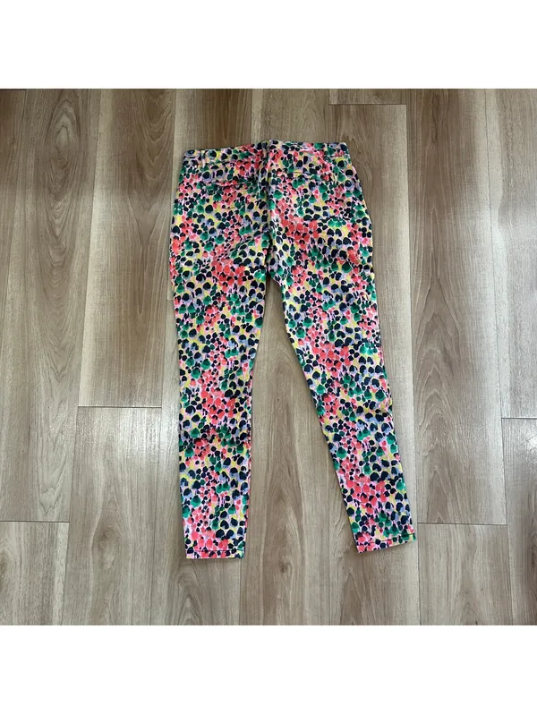 Gap Y2K Women's Abstract Animal Print Skinny Jeans Multicolor Slim Fit US0 Edgy - Image 3