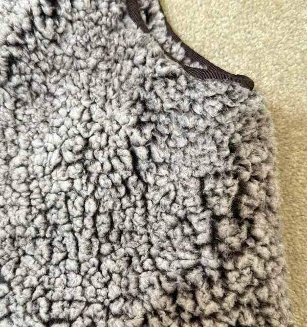 Thread + Supply Brown Off White Sleeveless Sherpa Vest Women Size Small - Image 6
