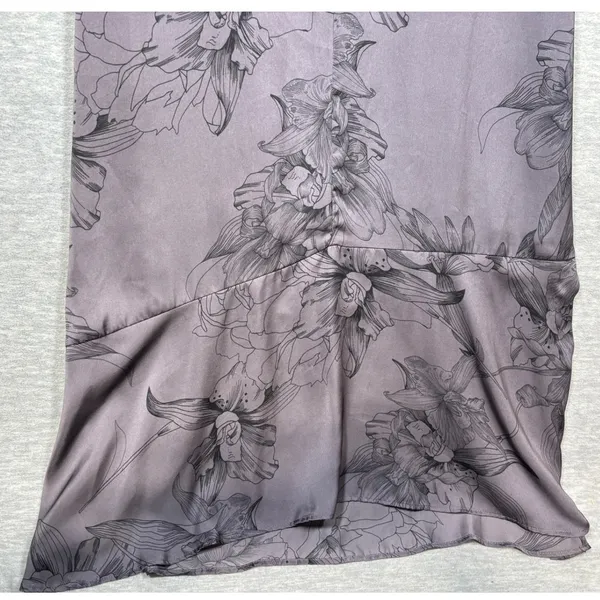 Zara Basic Dress S Purple Floral Print Sleeveless‎ V Neck Midi Fairy - Image 3