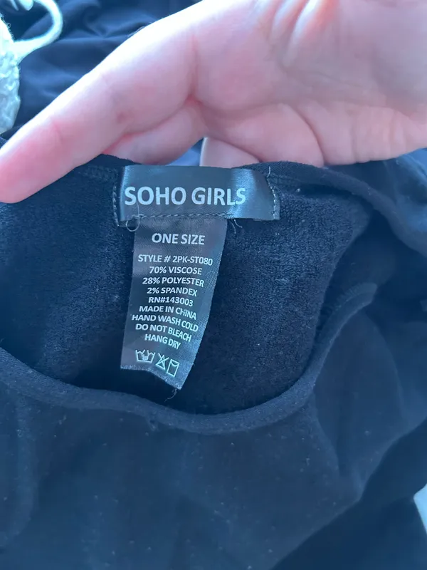 SOHO Girls Black Shapewear Tank Top – One Size - Image 3