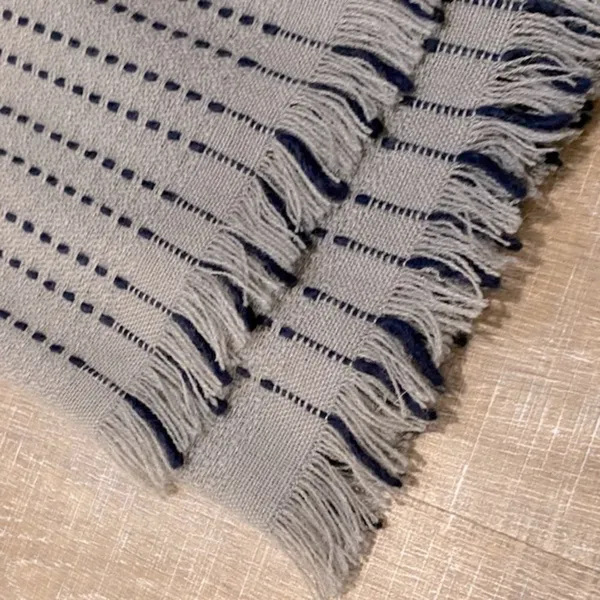 J. Crew Striped Scarf Fringe Oversize Wrap OS Travel Fall Winter Academia Preppy - Image 4