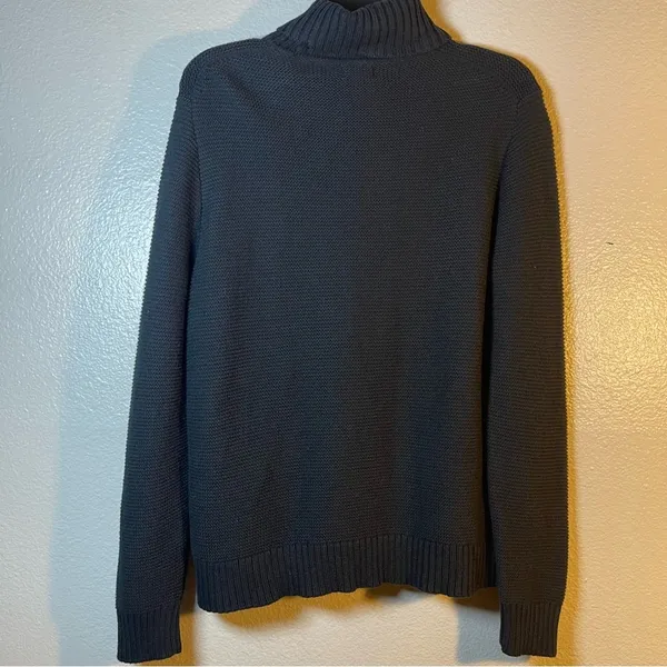 J.Crew Classic Black Turtleneck Sweater SZ:L - Image 2