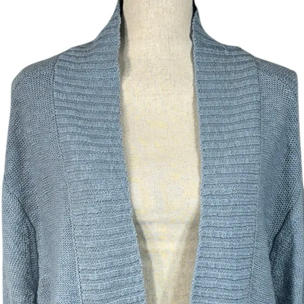 A.N.A. X-Large Cardigan Sweater Open Front Long Sleeve Stretch Puritan Blue New - Image 2