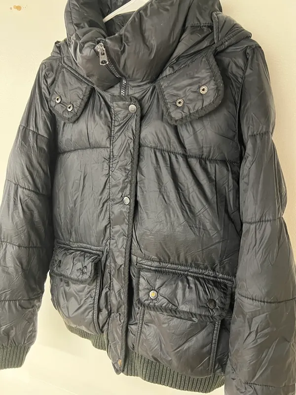 Abercrombie Black Puffer Coat - Image 3