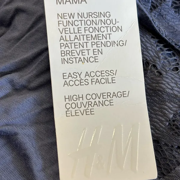 H&M‎ Lace Wrap Midi Dress in Slate BlueMAMA - Image 6