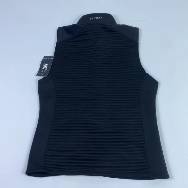 Spyder Vest Womens Medium Black Full Zip Quilted Softshell Latham Biopharm Group - Image 13