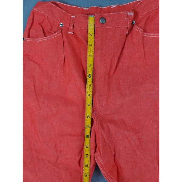 Wrangler Jeans Misses 20 Slim Red VTG USA Made High Rise Tapered Slim Fit Junior - Image 8