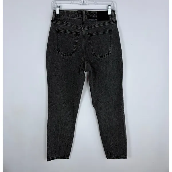 Abercrombie &‎ Fitch The Mom High Rise Jean Curve Love Black Denim Size 26/2 - Image 6