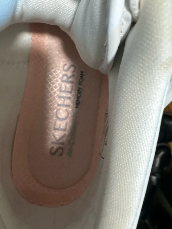 Skechers Jade High Reward White Faux Leather High Top Sneakers - Image 6