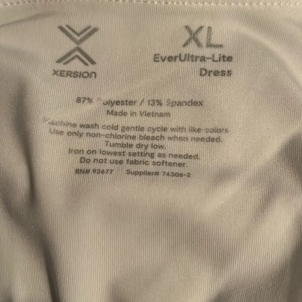 Xersion Everultra-Lite Sleeveless Tennis Dress Size XL White nwt (0246) - Image 5