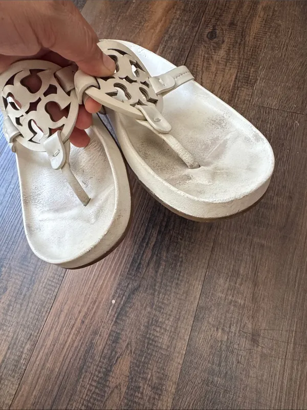 Tory Burch white  Logo Thong Sandals - Image 7