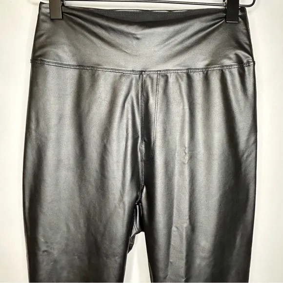 Offline by Aerie Womens M Real Luxe Black Hi-Rise Faux Leather‎ Leggings Stretch - Image 5