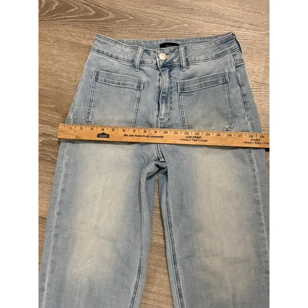 Quince‎ Women's Bella Stretch Wide Leg Jeans Frosted Blue Size 29 X 25 - Image 7