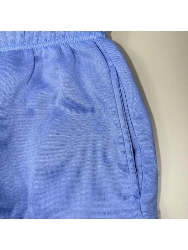 Women’s Lounge Shorts Size Large Periwinkle Blue Drawstring Elastic Waist Pocket - Image 2
