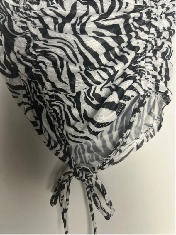 Princess Polly Zebra Print Ruched Corset Top Y2K Indie Sleaze US 2 - Image 4