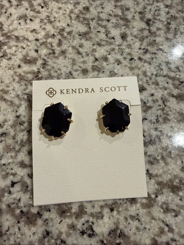 NWT Kendra Scott Morgan Stud Earrings Black Studs— Discontinued Style - Image 2