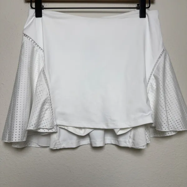NEW‎ MICHI Women 1-Love Tennis Skirt Medium White Merletto Mesh Active Skort - Image 2