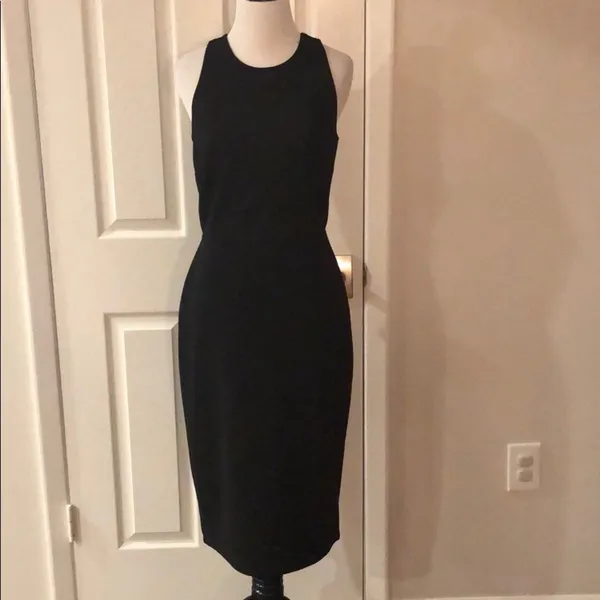 High Neck Dress Open Back Black Size L - Image 8