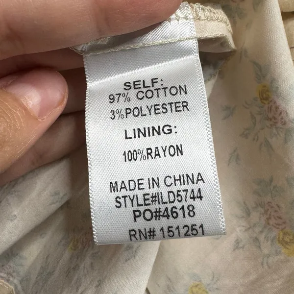 In Loom Floral Smocked Maxi Dress Tie Strap Cottagecore Tuckerknuck Style S - Image 10
