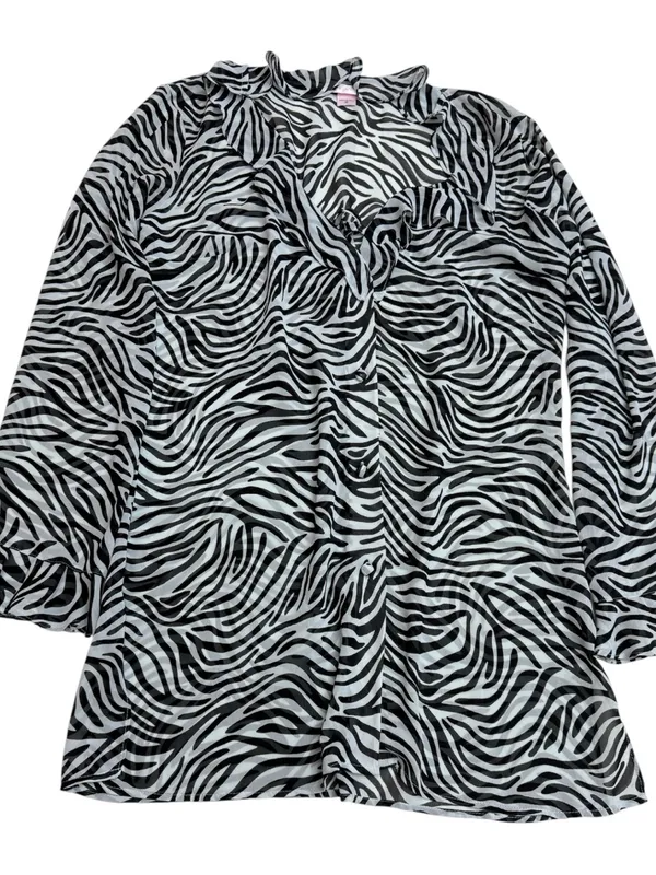 Victoria's Secret Black and White Zebra-Print Sheer Swim Cover-Up size M - Image 8