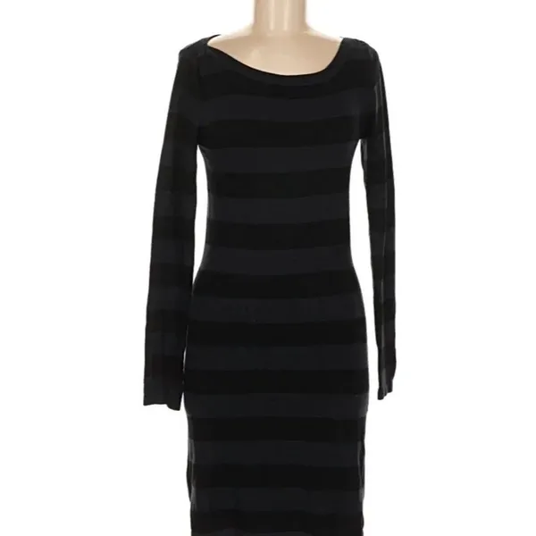 French Connection Black/Navy strip dress - Image 5