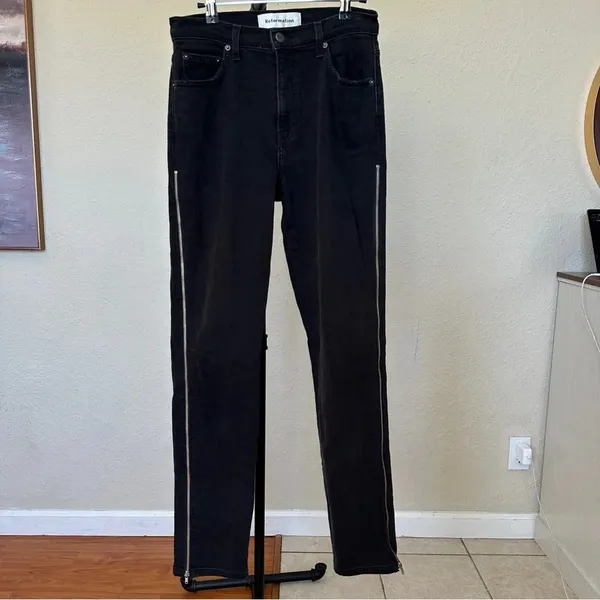 Reformation Hendrix High Rise Denim size‎ 27 black - Image 4
