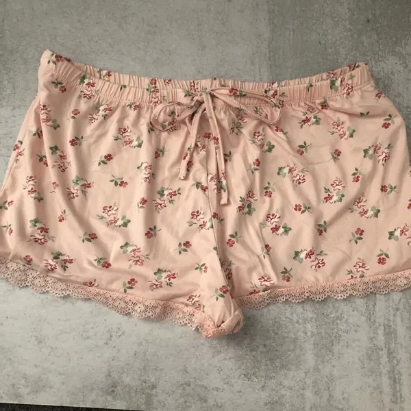 Flora Nikrooz Pink Floral Print Tank Top and Shorts 2 Piece Pajama Set NEW - Image 9