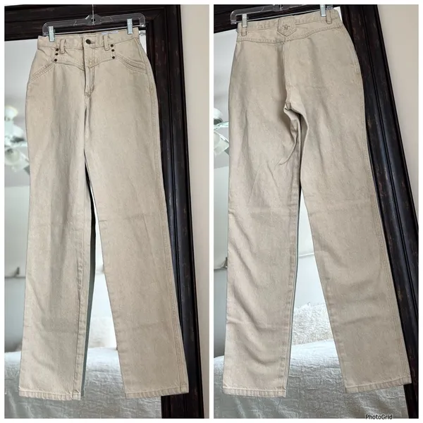 Vintage Wrangler Quarterhorse Khaki Jeans size MEASUREMENTS - Image 2