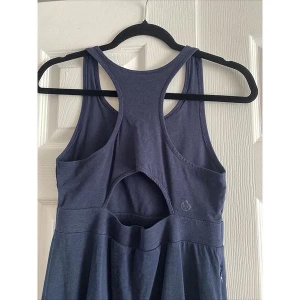 Tasc‎ Womens Medium Blue Sleevess Dress Organic Cotton Blend - Image 6