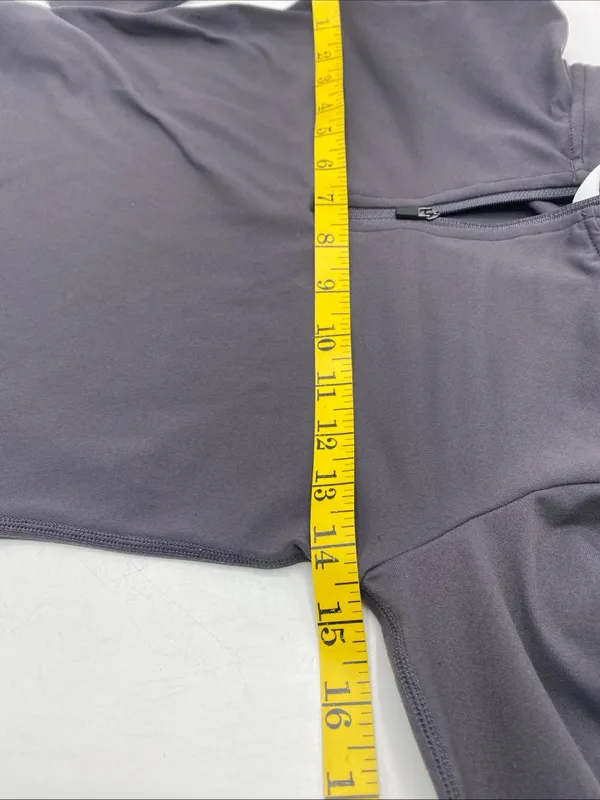Paragon Fitwear 1/4 Zip Pullover Jacket Womens Gym Stretch Crop Long Sleeve Gray Small - Image 6