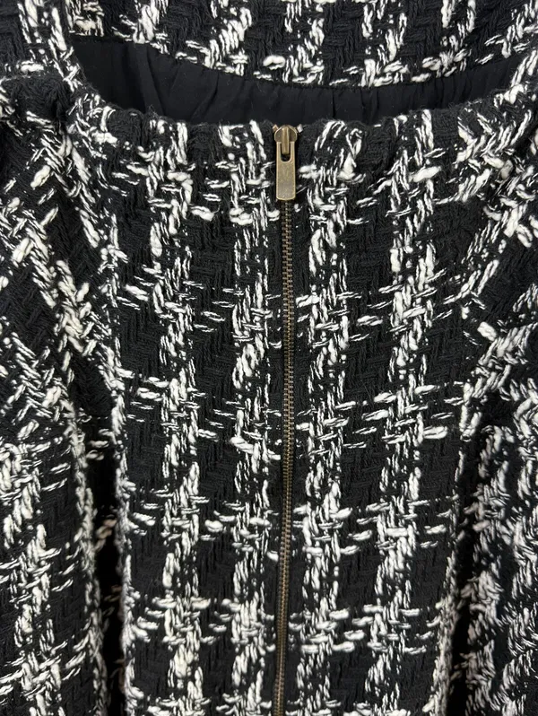 Maeve by Anthropologie Black and White Tweed Mini Dress - Size - 10 - Image 12