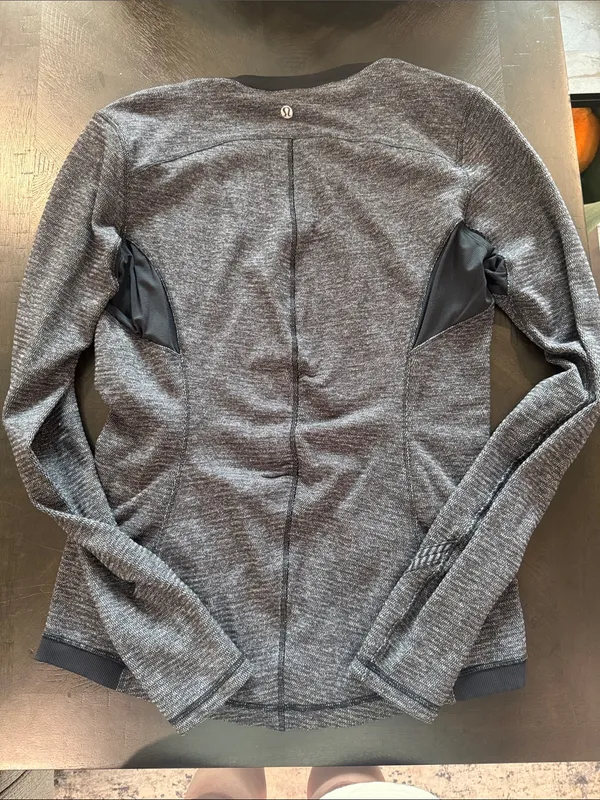 lululemon athletica Black and White Marled Active Pullover - Image 2