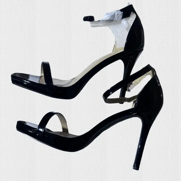 NWT Elisabet Tang‎ Black Strappy Slingback Stiletto Heels Sz 8.5 - Image 7