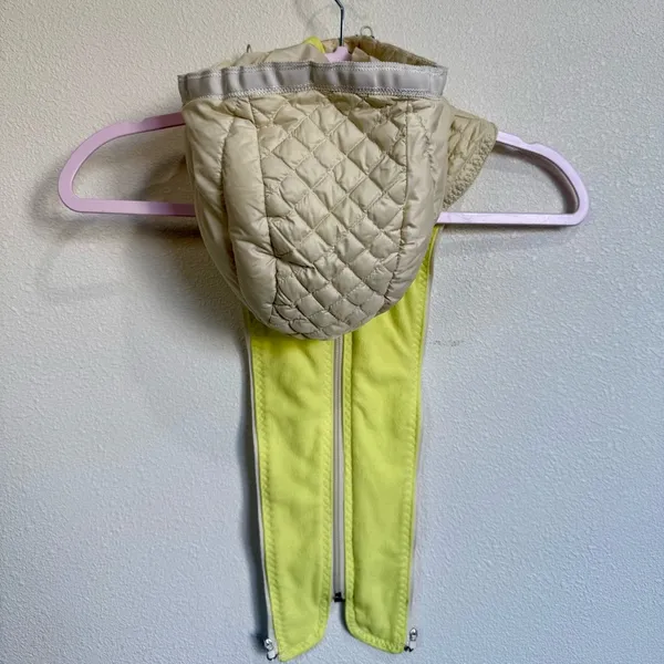 Lululemon Yellow Cream Down Ski Jacket Sz 6 Hooded Water Resistant Luxe Warm - Image 15
