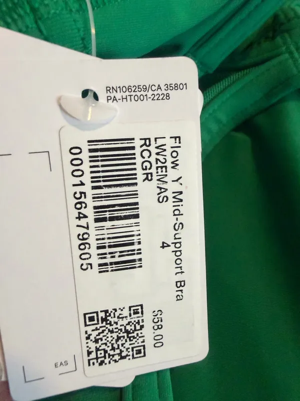 Lululemon Flow Y Med Support Sports Bra B/C Raceway Green 4 NWT - Image 7