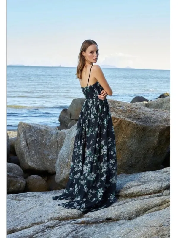 Sau Lee Georgina Gown Black Floral UK4/US0 - Image 2