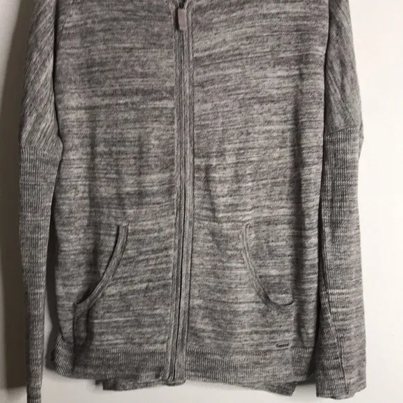 Ugg ladies gray lightweight zip up jacket with hoodie size small - Image 3