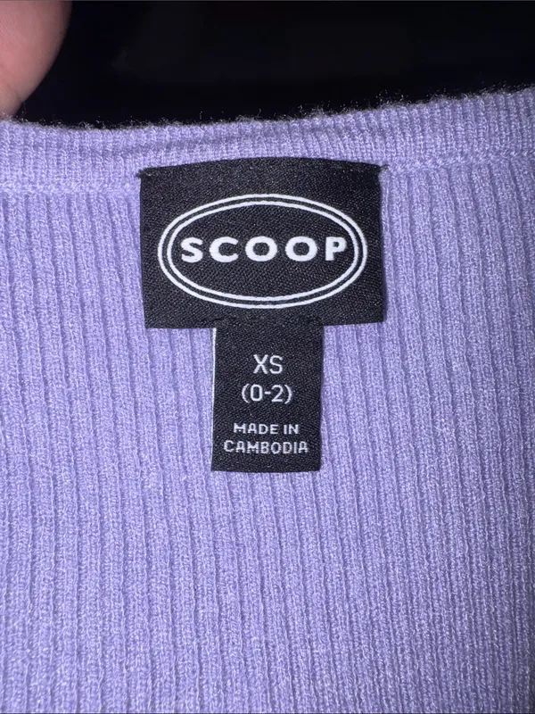NWT Scoop Square Neckline Cardigan Sweater, XS - Image 7