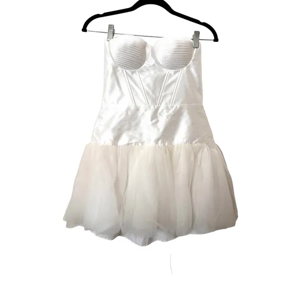 ADEIRLINA Celestial Festival Sleeveless Mini Dress White Small NEW NWT - Image 3