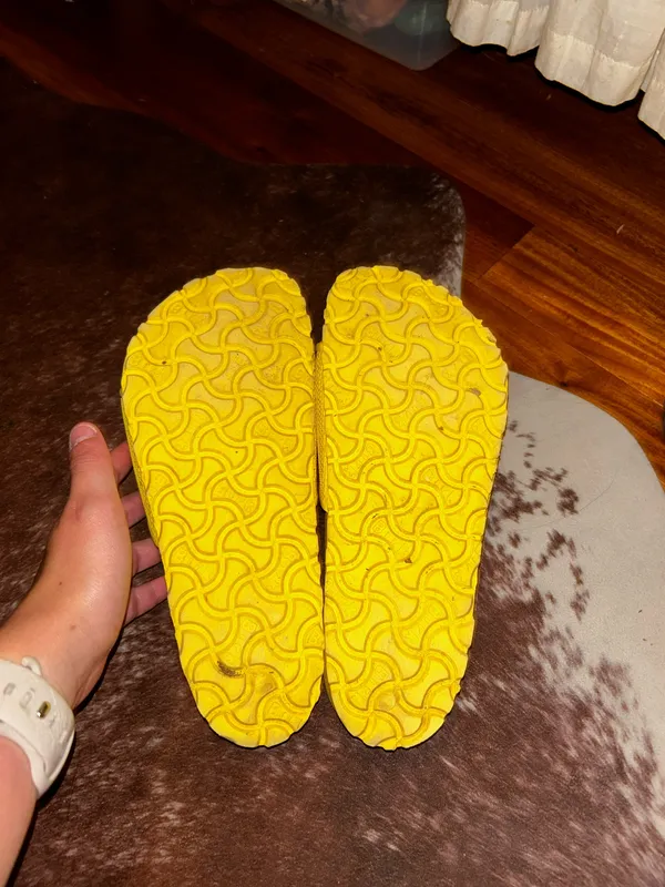 Yellow Birkenstock Rubber Sandals - Image 2