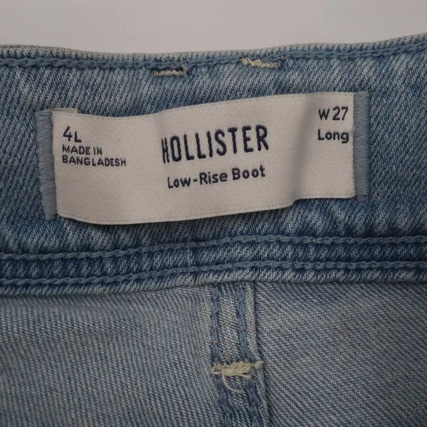 Hollister Low-Rise Bootcut Jeans Light Wash Blue 4L W27 Long - Image 3
