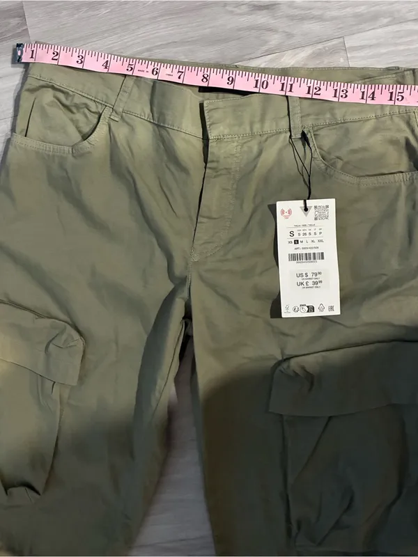Women’s Zara Cargo Pants - Olive Green - Image 3