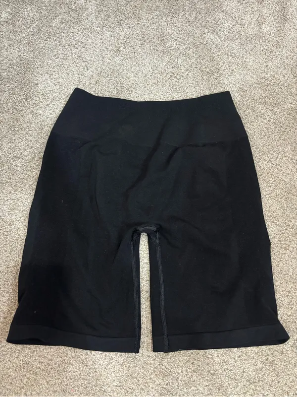 ALPHALETE AMPLIFY GRAVITY BIKER SHORT Mid Waist Crunch Seamless M Black - Image 8