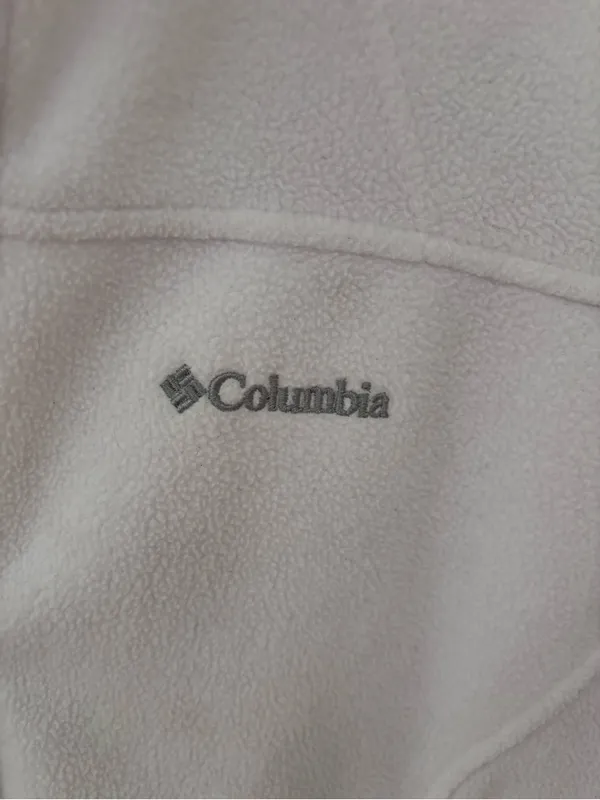 EUC Columbia White Full Zip Fleece Jacket Women’s Small Soft Cozy Lightweight - Image 5