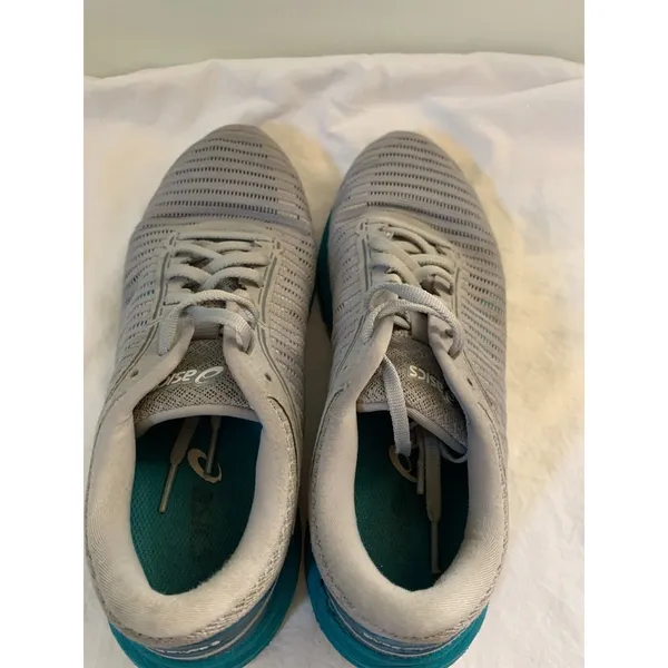 Asics Women's Dynaflyte 2 Womens Size 7.5 Running Shoe Gray Teal FlyteFoam - Image 10